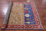 Tribal Persian Gabbeh Hand Knotted Wool Rug - 5' 5" X 7' 9" - Golden Nile