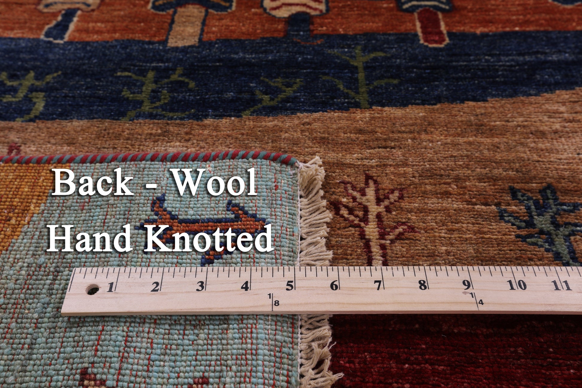 Tribal Persian Gabbeh Hand Knotted Wool Rug - 5' 11" X 8' 1" - Golden Nile