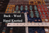 Brown Tribal Persian Gabbeh Hand Knotted Wool Rug - 5' 8" X 7' 11" - Golden Nile