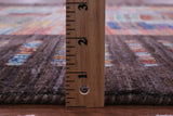 Brown Tribal Persian Gabbeh Hand Knotted Wool Rug - 5' 8" X 7' 11" - Golden Nile