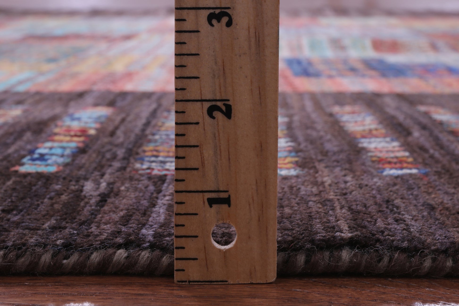 Brown Tribal Persian Gabbeh Hand Knotted Wool Rug - 5' 8" X 7' 11" - Golden Nile
