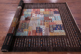 Brown Tribal Persian Gabbeh Hand Knotted Wool Rug - 5' 8" X 7' 11" - Golden Nile