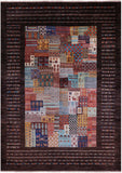 Brown Tribal Persian Gabbeh Hand Knotted Wool Rug - 5' 8" X 7' 11" - Golden Nile