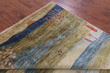 Tribal Persian Gabbeh Hand Knotted Wool Rug - 5' 8" X 7' 9" - Golden Nile