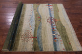 Tribal Persian Gabbeh Hand Knotted Wool Rug - 5' 8" X 7' 9" - Golden Nile
