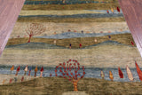 Tribal Persian Gabbeh Hand Knotted Wool Rug - 5' 6" X 7' 11" - Golden Nile