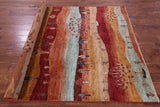 Tribal Persian Gabbeh Hand Knotted Wool Rug - 5' 11" X 8' 3" - Golden Nile