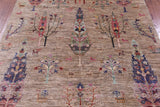 Tribal Persian Gabbeh Hand Knotted Wool Rug - 5' 10" X 7' 10" - Golden Nile