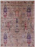 Tribal Persian Gabbeh Hand Knotted Wool Rug - 5' 10" X 7' 10" - Golden Nile