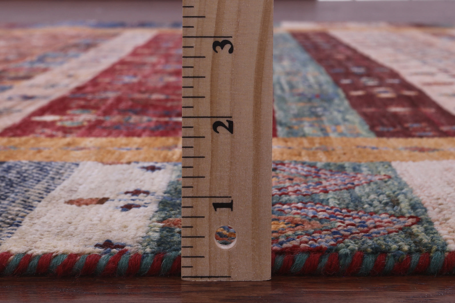 Tribal Persian Gabbeh Handmade Wool Rug - 5' 8" X 8' 4" - Golden Nile