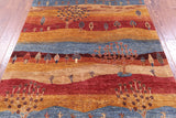 Tribal Persian Gabbeh Hand Knotted Wool Rug - 5' 1" X 7' 4" - Golden Nile