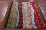Tribal Persian Gabbeh Handmade Wool Rug - 5' 1" X 6' 7" - Golden Nile
