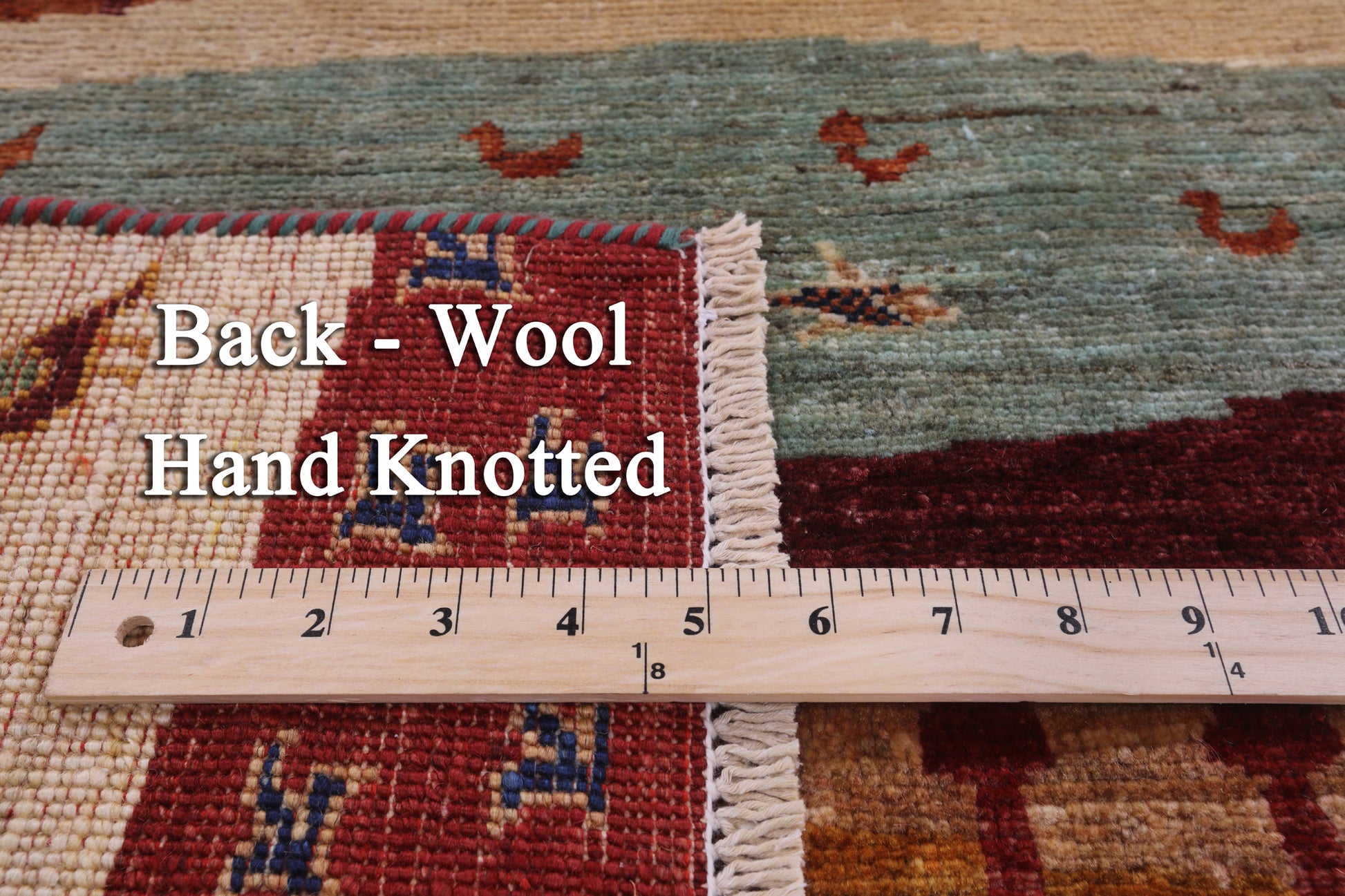 Tribal Persian Gabbeh Hand Knotted Wool Rug - 5' 1" X 6' 8" - Golden Nile