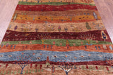 Tribal Persian Gabbeh Hand Knotted Wool Rug - 5' 3" X 7' 1" - Golden Nile