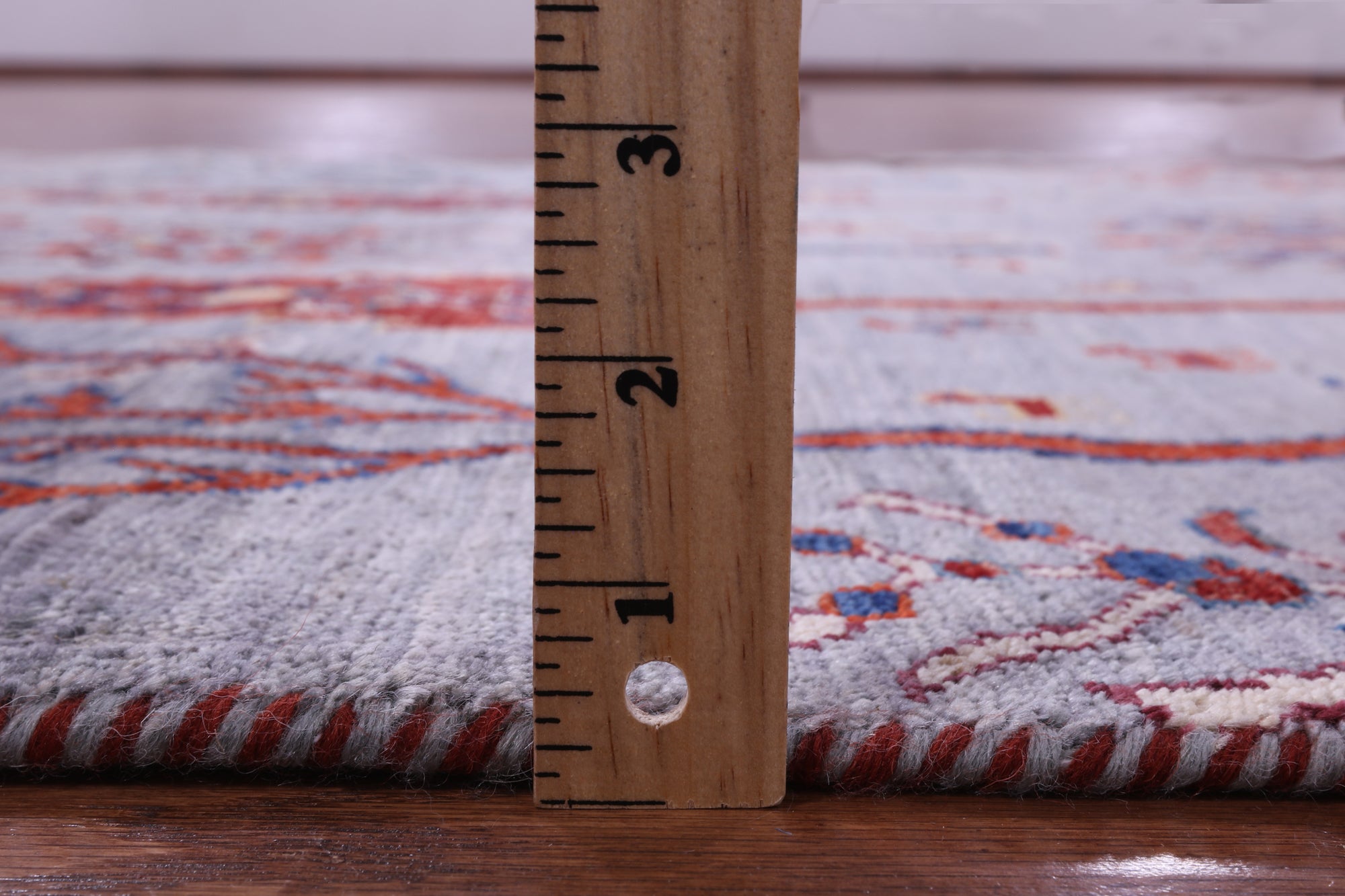 Grey Tribal Persian Gabbeh Hand Knotted Wool Rug - 3' 10" X 5' 9" - Golden Nile