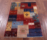 Tribal Persian Gabbeh Handmade Wool Rug - 2' 7" X 4' 0" - Golden Nile