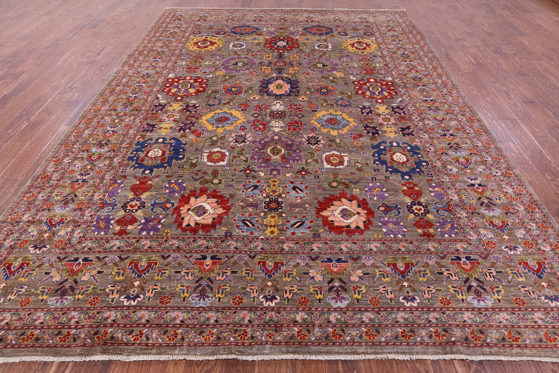 Persian Fine Serapi Handmade Wool Rug - 9' 0" X 12' 0" - Golden Nile