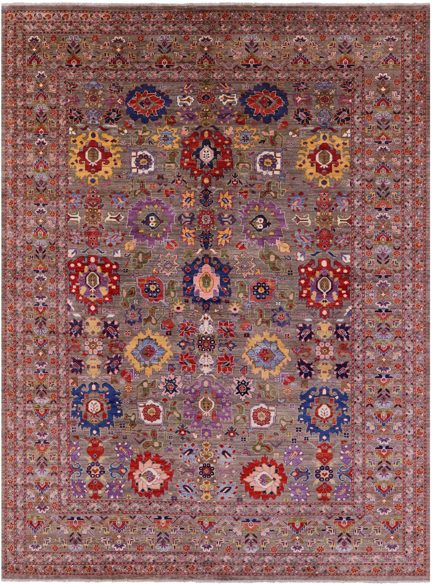 Persian Fine Serapi Handmade Wool Rug - 9' 0" X 12' 0" - Golden Nile