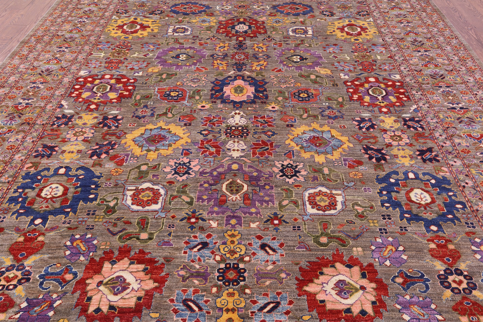 Persian Fine Serapi Handmade Wool Rug - 9' 0" X 12' 0" - Golden Nile