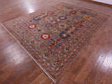 Persian Fine Serapi Handmade Wool Rug - 9' 0" X 12' 0" - Golden Nile