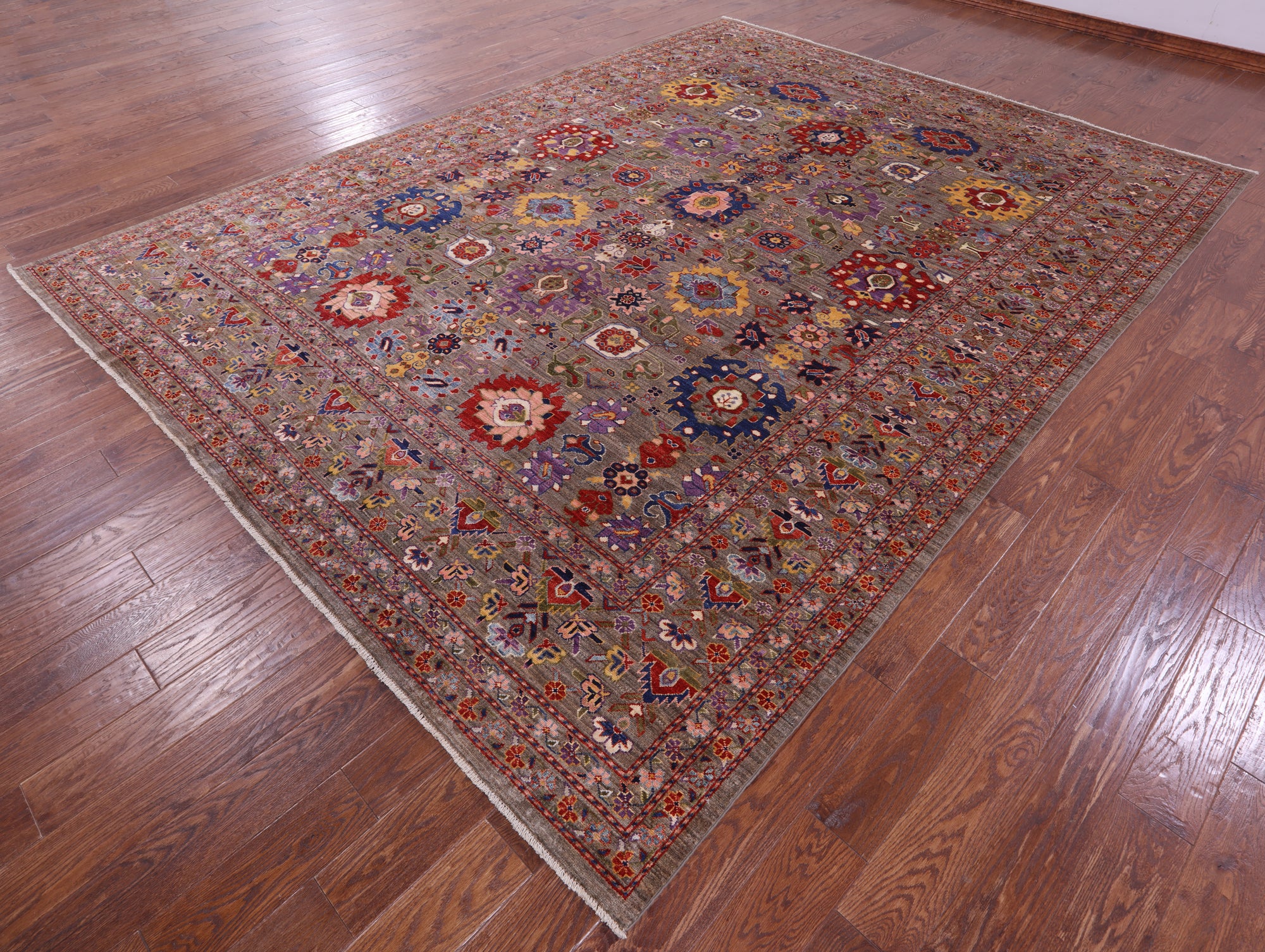 Persian Fine Serapi Handmade Wool Rug - 9' 0" X 12' 0" - Golden Nile
