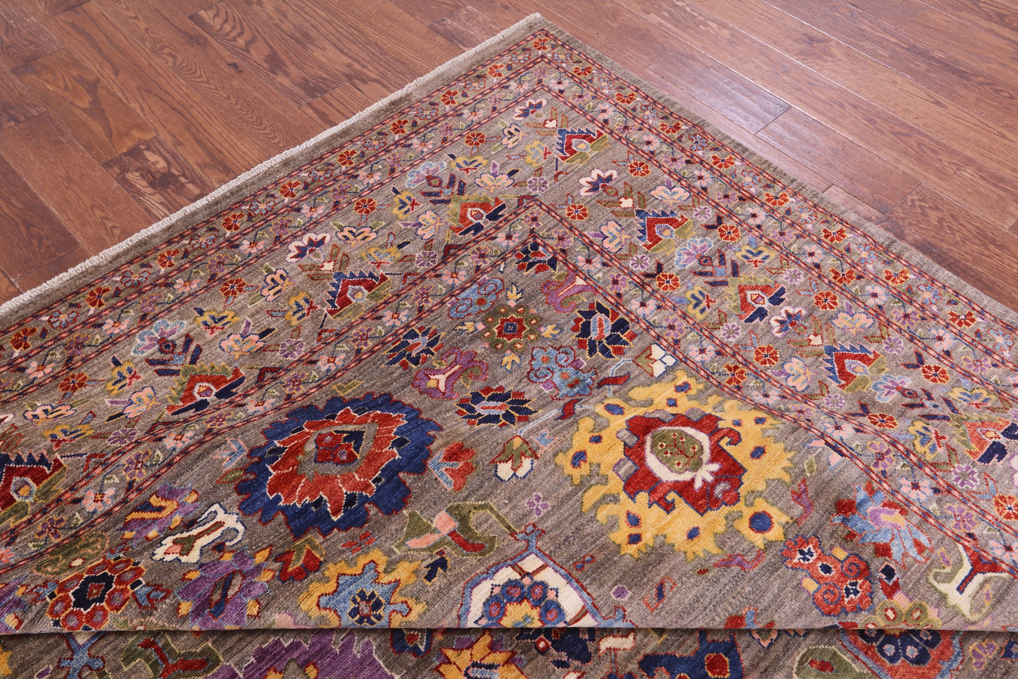 Persian Fine Serapi Handmade Wool Rug - 9' 0" X 12' 0" - Golden Nile