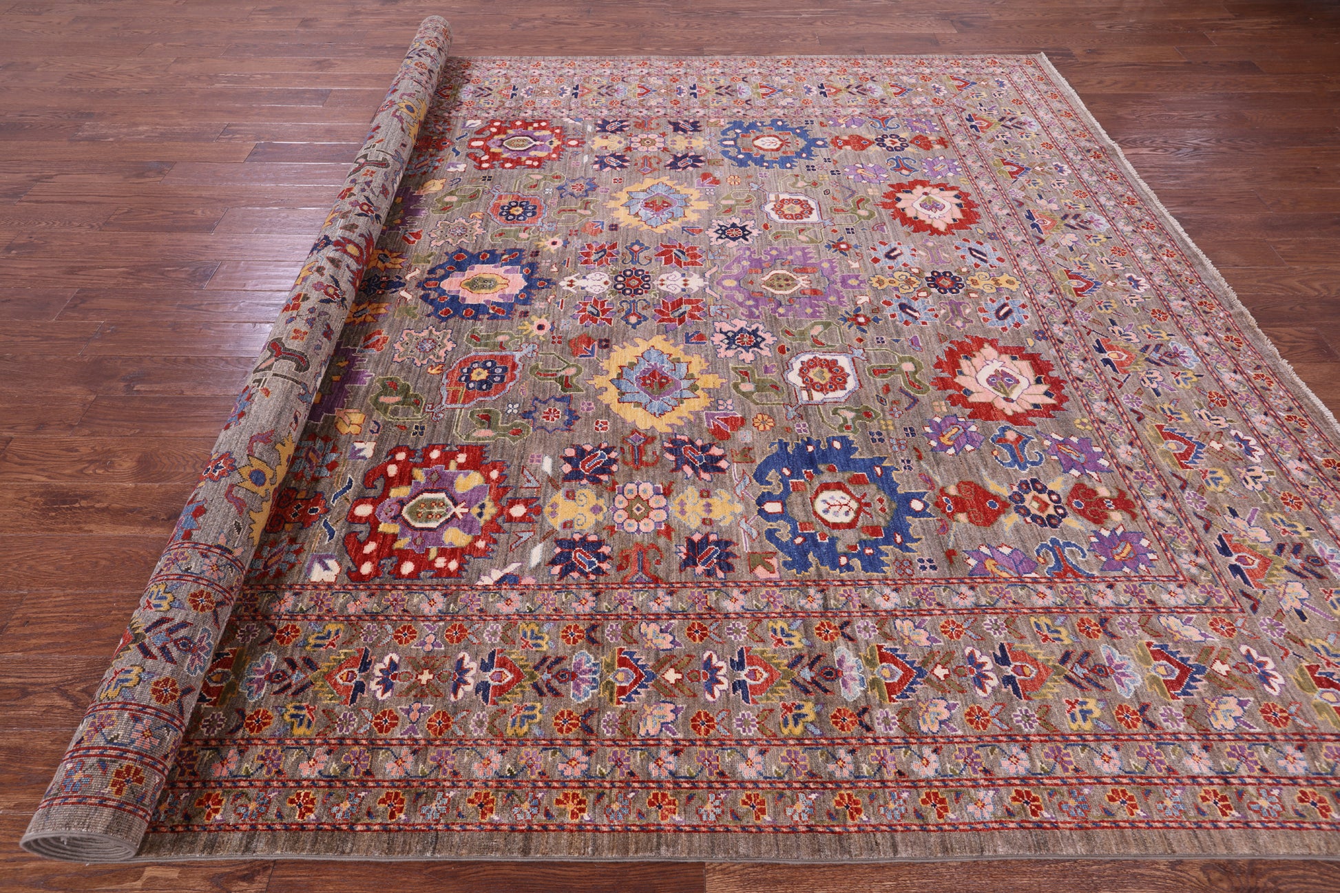 Persian Fine Serapi Handmade Wool Rug - 9' 0" X 12' 0" - Golden Nile