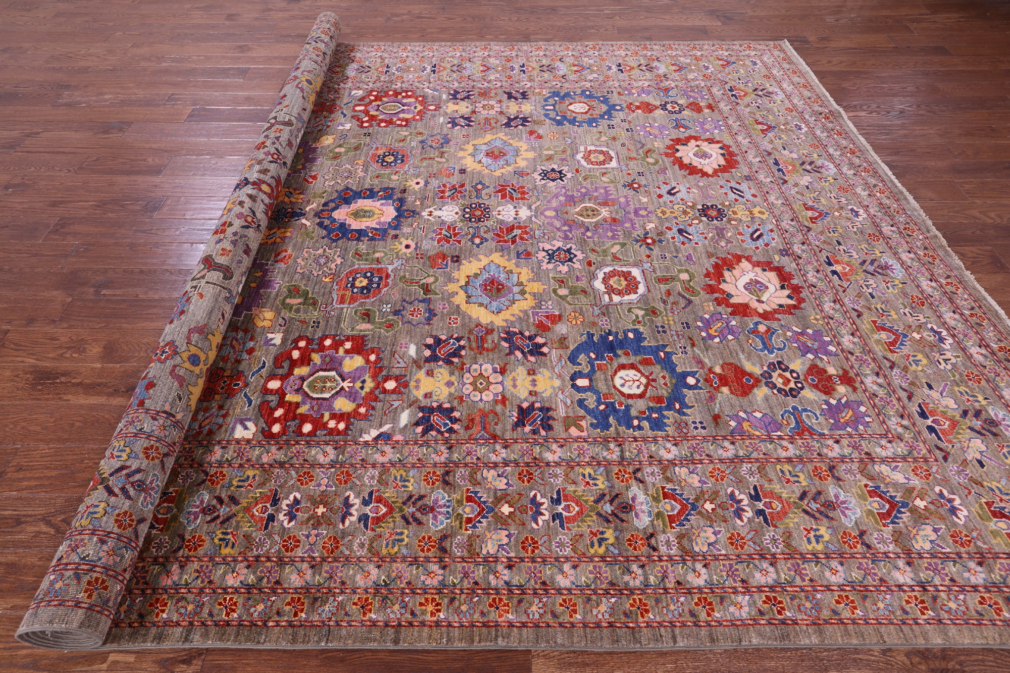 Persian Fine Serapi Handmade Wool Rug - 9' 0" X 12' 0" - Golden Nile