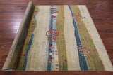 Tribal Persian Gabbeh Hand Knotted Wool Rug - 6' 4" X 9' 7" - Golden Nile