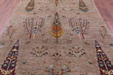 Tribal Persian Gabbeh Hand Knotted Wool Rug - 6' 7" X 9' 7" - Golden Nile
