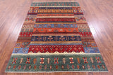 Tribal Persian Gabbeh Hand Knotted Wool Rug - 5' 8" X 7' 10" - Golden Nile