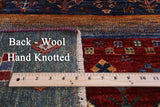 Tribal Persian Gabbeh Hand Knotted Wool Rug - 5' 8" X 7' 10" - Golden Nile
