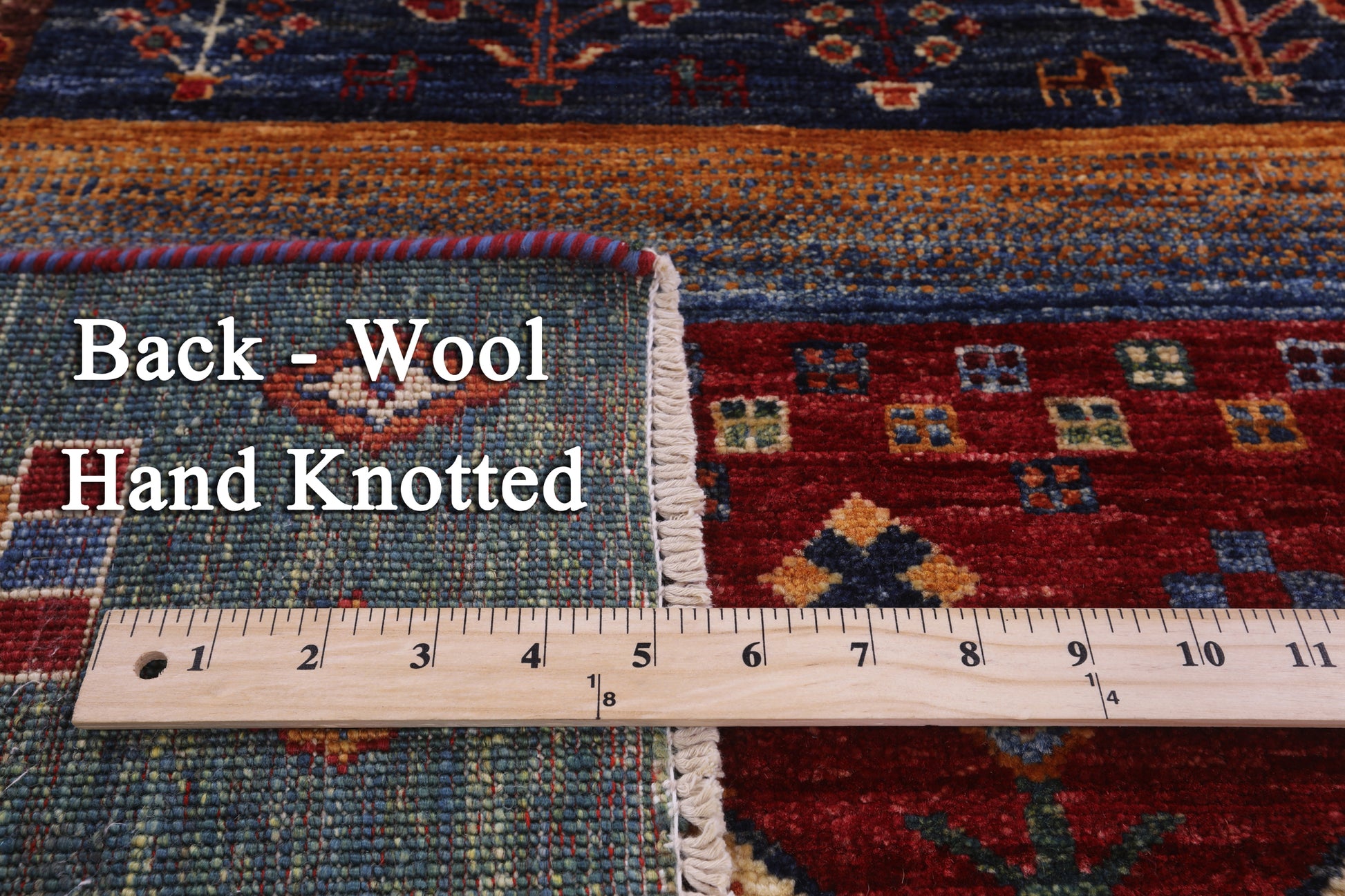 Tribal Persian Gabbeh Hand Knotted Wool Rug - 5' 8" X 7' 10" - Golden Nile