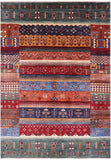 Tribal Persian Gabbeh Hand Knotted Wool Rug - 5' 8" X 7' 10" - Golden Nile