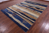 Tribal Persian Gabbeh Hand Knotted Wool Rug - 8' 10" X 11' 11" - Golden Nile