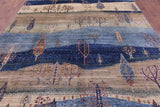 Tribal Persian Gabbeh Hand Knotted Wool Rug - 8' 9" X 11' 11" - Golden Nile