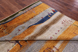 Tribal Persian Gabbeh Hand Knotted Wool Rug - 8' 3" X 9' 9" - Golden Nile
