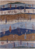 Tribal Persian Gabbeh Hand Knotted Wool Rug - 9' 8" X 13' 2" - Golden Nile