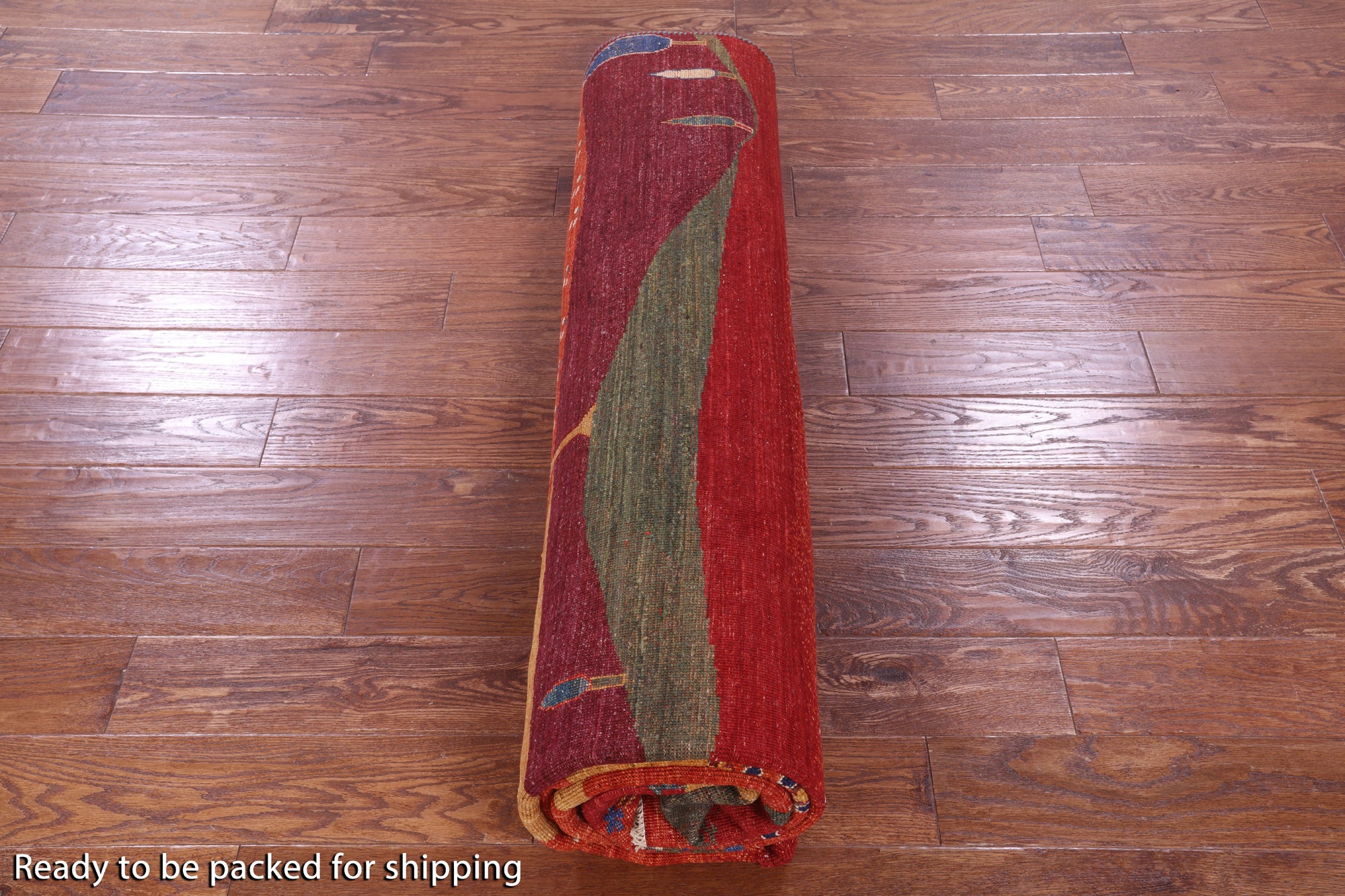 Tribal Persian Gabbeh Handmade Wool Rug - 8' 2" X 9' 9" - Golden Nile