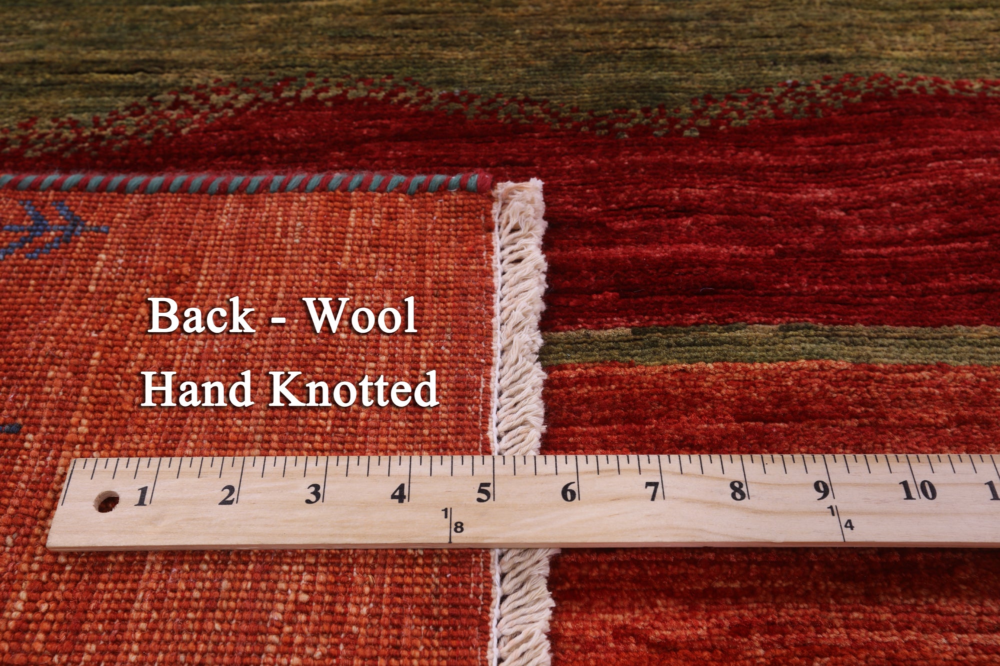 Tribal Persian Gabbeh Handmade Wool Rug - 8' 2" X 9' 9" - Golden Nile