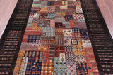 Brown Tribal Persian Gabbeh Handmade Wool Rug - 5' 8" X 7' 8" - Golden Nile