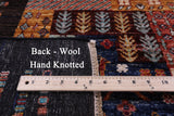 Brown Tribal Persian Gabbeh Handmade Wool Rug - 5' 8" X 7' 8" - Golden Nile