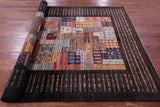Brown Tribal Persian Gabbeh Handmade Wool Rug - 5' 8" X 7' 8" - Golden Nile