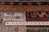 Tribal Persian Gabbeh Hand Knotted Wool Rug - 5' 0" X 6' 8" - Golden Nile