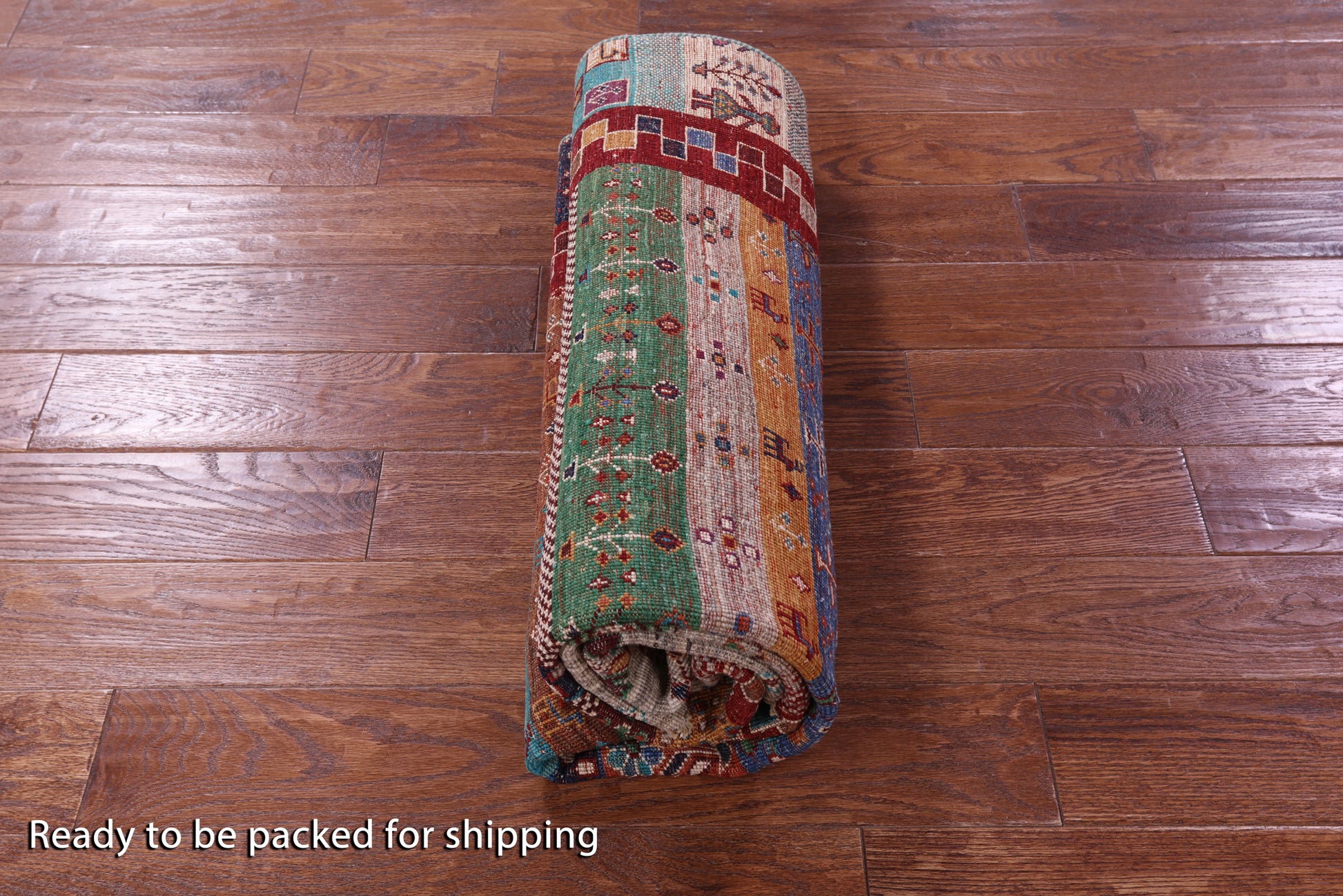 Tribal Persian Gabbeh Hand Knotted Wool Rug - 5' 0" X 6' 8" - Golden Nile