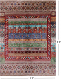 Tribal Persian Gabbeh Hand Knotted Wool Rug - 5' 0" X 6' 8" - Golden Nile
