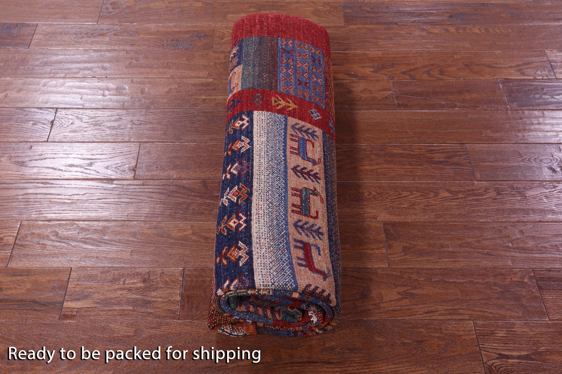Tribal Persian Gabbeh Hand Knotted Wool Rug - 5' 7" X 8' 0" - Golden Nile