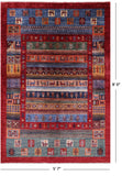 Tribal Persian Gabbeh Hand Knotted Wool Rug - 5' 7" X 8' 0" - Golden Nile