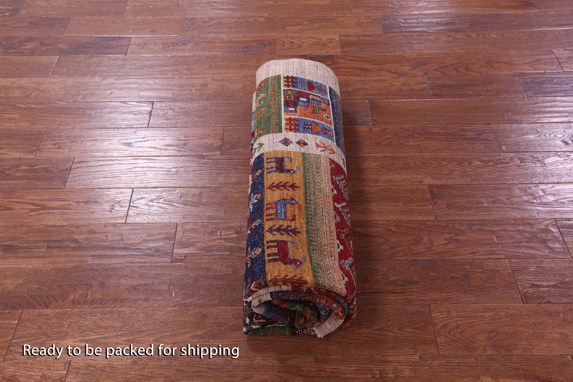 Tribal Persian Gabbeh Handmade Wool Rug - 5' 5" X 7' 7" - Golden Nile
