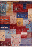 Tribal Persian Gabbeh Hand Knotted Wool Rug - 3' 4" X 4' 10" - Golden Nile